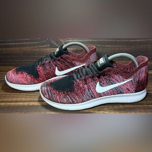 Nike Free Run Flyknit 2017 Womens Size 8.5 Shoes Multi Color athletic Sneakers